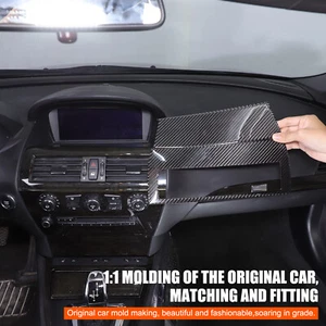 Car Center Air Outlet Frame Trim Carbon Styling Sticker For BMW 6 Series 2004-09 - Picture 1 of 12