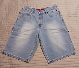 Vintage seltene Y2K Tommy Jeans rotes Etikett Denim Utility Distressed Shorts Herren Größe 32 - Bild 1 von 12