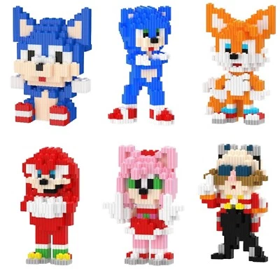 XINZ Sonic The Hedgehog & Friends Mini 3D-Puzzle Verbindung Bausteine Zum Selbermachen
