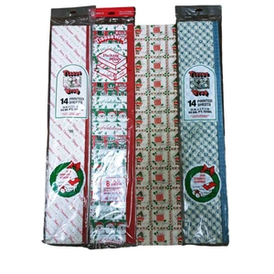 Retro Christmas Wrapping Paper 70s - 90s Tissue Wrapping Paper 4 Pks VTG RARE - Picture 1 of 12