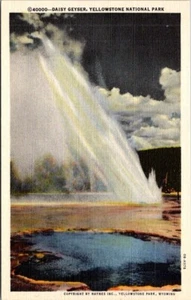 Yellowstone National Park Daisy Geyser Wyoming MT Antique Vintage Postcard UNP - Picture 1 of 2