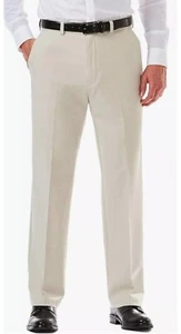 40 x 34 Haggar Cool 18 Pro klassische Passform Hemd Gripper beige khaki/Anzughose neu mit Etikett - Bild 1 von 8