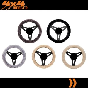 AUSTRALIAN SHEEPSKIN WOOL FLEECE SINGLE STEERING WHEEL COVER - Picture 1 of 2