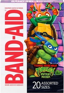 Pflaster Klebebandagen für kleinere Schnitte & Kratzer Nickelodeon TMNT 20 CT - Bild 1 von 7