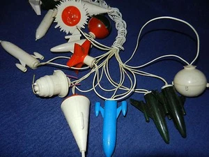 old Russian christmas vintage soviet USSR Space Rocket Light Star Garland - Picture 1 of 12
