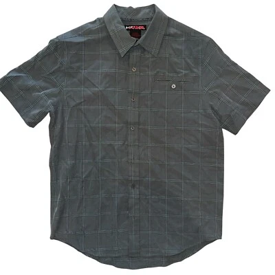 Tony Hawk Short Sleeve Modal Button Up Skate Shirt Mens Small Gray - Image 1 of 4