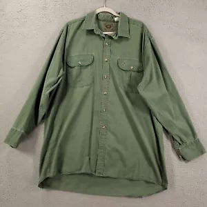 Vintage Mossy Oak Companions Shirt Mens 2XL Army Olive Green Long Sleeve Hunting - Picture 1 of 10