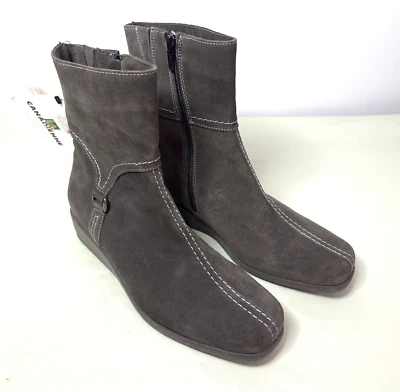 La CANADIENNE Botines de Gamuza Impermeables Cuña, Marrón, Talla 7.5 M Foto 1 de 4