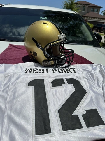 ARMY BLACK KNIGHTS CUSTOM FOOTBALL HELMET AND JERSEY COMBO WOW Cover