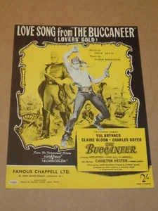 Yul Brynner - The Buccaneer 1958 film music sheet (Charlton Heston) - Picture 1 of 1