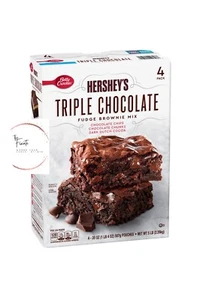 Betty Crocker Hershey’s Fudge Brownie Mix, Triple Chocolate (20 oz., 4 pk.) - Picture 1 of 8