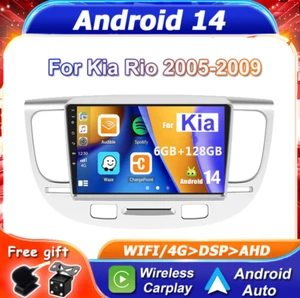 For Kia Rio 2005-2009 JB Car Play Android 14 Car Stereo Head Unit Navi 6GB+128GB - Picture 1 of 18