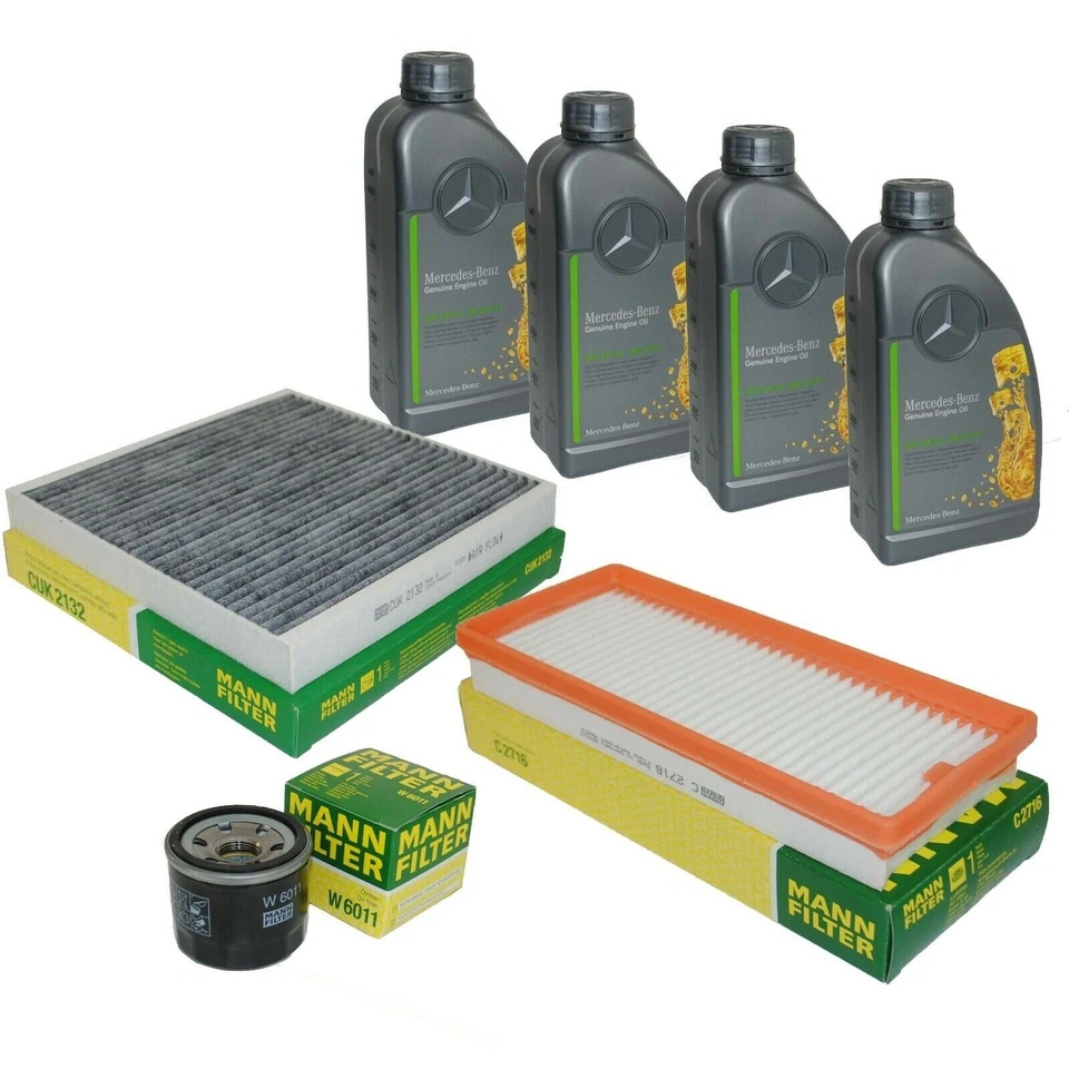 MANN Filterpaket SMART FORTWO 451 1.0 / Turbo  BRABUS 61-120 PS mit 4L MB 229.51 - Bild 1 von 1