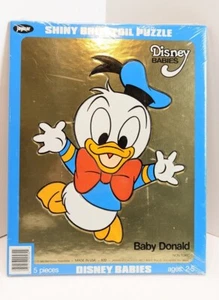 Jaymar Shiny Brite Folienpuzzle Disney Babys Baby Donald versiegelt 1985 - Bild 1 von 4