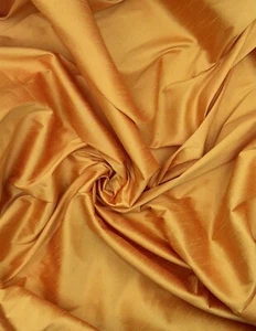 1 mtr zweifarbig gelb/orange weicher Dupion Polyester Kleid Braut Stoff..58" breit - Bild 1 von 4