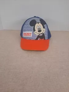 Disney Mickey Mouse Baseball Hat Cap Boys Kids One Size Striped - Picture 1 of 5