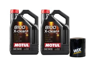 10L Motul 8100 X-CLEAN + 5W30 Wix Filter Motor Oil Change Kit API SN/CF - Picture 1 of 1