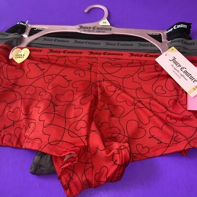 ¡NUEVO! ¡Paquete de 3 Juicy Couture! Bragas cortas sexy y elásticas para mujer/1X/Precio de venta sugerido por el fabricante $28 Foto 1 de 4