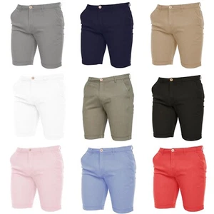 CROSSHATCH Mens Stretch Slim Fit Chino Shorts Half Pants Casual Work Summer - Picture 1 of 39