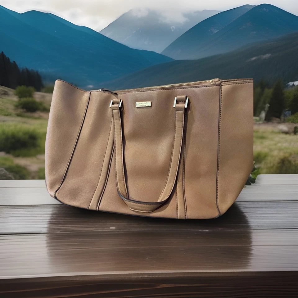 Kate Spade Brown Leather Tote - Brown Leather Newbury Lane Tote - Image 1 of 1