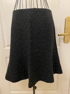Falda de Colección para Mujer Ann Taylor Negra Lana Tweed Mezcla Boucle Hasta la Rodilla Talla 6P - Imagen 1 de 6