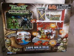 Tmnt Mini Mutants Leo Ninja Dojo Playset cgi film Tartarughe Ninja 2007 Trituratore - Foto 1 di 6