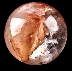 Himalayan Red Azeztullite  agnitite crystal sphere infusion of divine fire #7872 - Picture 1 of 9