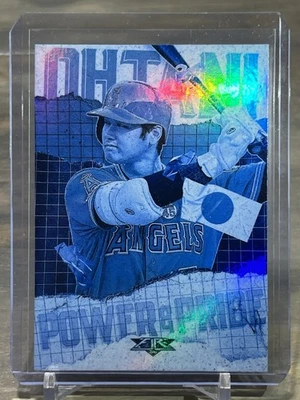 2020 Topps Fire Shohei Ohtani Power & Pride Blue Chip Rainbow Foil #PP-1 - Image 1 of 2