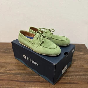Sperry Bootsschuhe Damengröße 8,5 olivgrün schmale Bootshalbschuhe SLIMBOAT_WM-307 - Bild 1 von 9