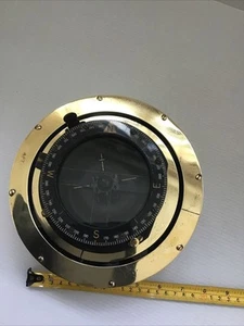 Vintage WW2 Era Air Force Task Brass Large Compass - Picture 1 of 10