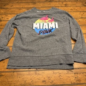 Victoria's Secret ROSA Miami Small Pullover Felpa Grigio FL - Foto 1 di 4