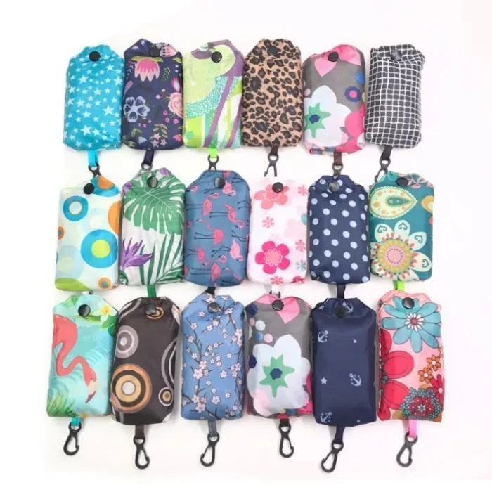 Large Reusable Shopping Bags Heavy Duty Waterproof Foldable Tote Pocket Bags UK - Image 1 of 4