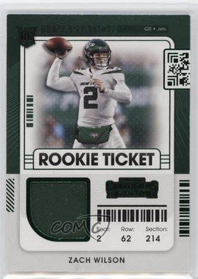 2021 Panini Contenders Rookie Ticket Swatches Variations Zach Wilson #RSV-ZWI RC - Image 1 of 2