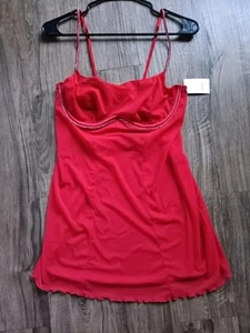 NWT Arden B Red Chemise Size M Medium Sheer - Picture 1 of 3