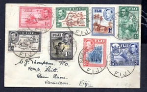 Fidschi - 1938 KGVI Endgültige auf Brief adressiert an HMS Leith - Bild 1 von 2