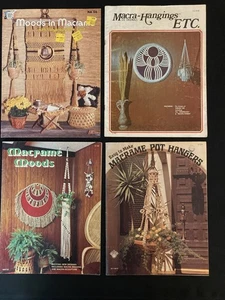 Macrame' Pattern Books - Lot of 4, Assorted, Vintage - Picture 1 of 2