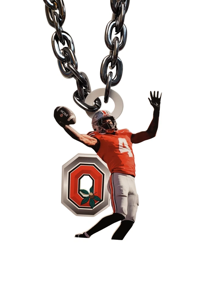 Cadena/colgante/cadena de rotación Jeremiah Smith Ohio State Buckeyes 'The Catch' Foto 1 de 3