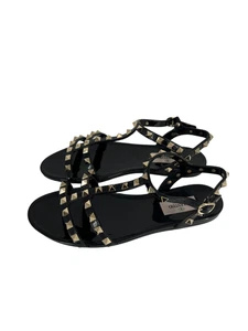 Valentino Garavani Rockstud Flat Rubber Sandal - Picture 1 of 4
