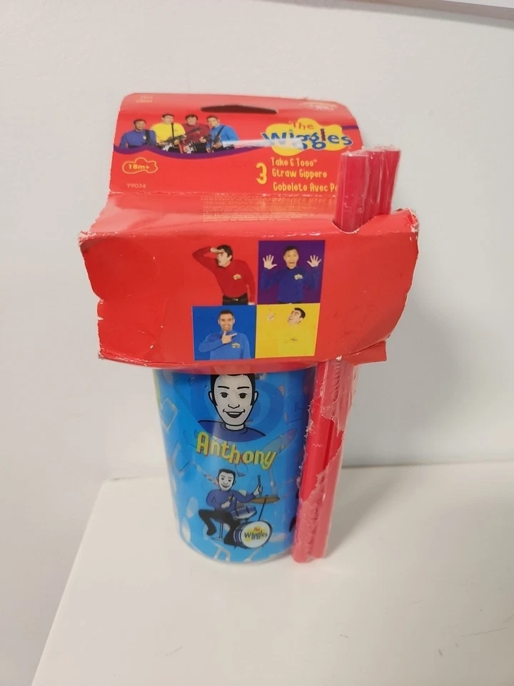 Wiggles 3 cups Take & Toss Greg Murray Jeff Anthony Spill Proof 10oz Reuseable - Image 1 of 1
