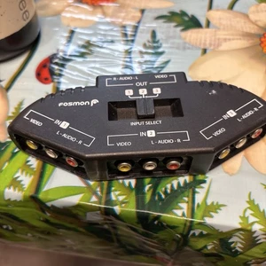 Fosmon 3 Port AV Composite RCA Selector Box Switch Splitter - Picture 1 of 4