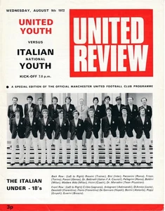 MANCHESTER UNITED v Italy Youth X1 (4 page Friendly) 1972/1973 - TOKEN INTACT! - Picture 1 of 1