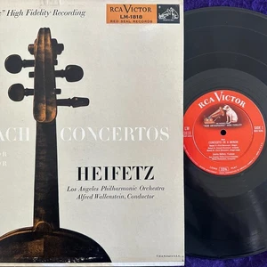 BACH Two Violin Concertos HEIFETZ Wallenstein / RCA LM-1818 Mono Indy TESTED EX+ - Picture 1 of 5