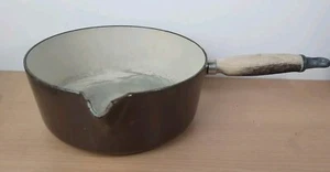 Vintage Le Creuset Cast Iron Brown Enamel Saucepan Pan Pot 22 - Picture 1 of 11