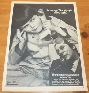1971 VINTAGE GROSSE ANZEIGE POST TELEKOMMUNIKATION - Bild 1 von 2