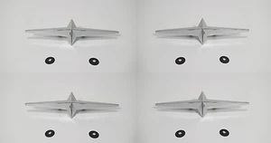 Four Chrome Star Moldings Emblems Fender Skirt for 1954-1958 Pontiac - Picture 1 of 6