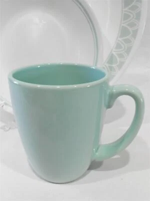 ❤️ TAZA DE PIEDRA Corelle DELANO 11-oz 4" taza de café azul aguamarina verde niebla marina Foto 1 de 3