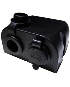 Lion Wall Mount Dual 12 Volt Accessory Sockets Weatherproof Flip Covers - Picture 1 of 2