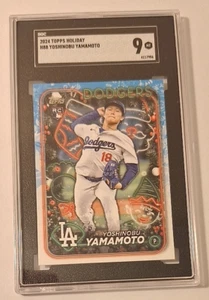 2024 Topps Holiday #88 Yoshinobu Yamamoto radiocontrol Sgc 9 como nuevo ¡Gran inversión!! - Imagen 1 de 4