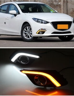 For Mazda 3 Axela 2013-2016 DRL Daytime Running Driving LED Light w/Turn Signal  - Image 1 of 4
