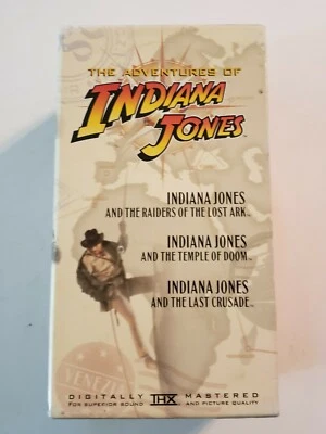 INDIANA JONES VHS Trilogy Set RAIDERS THE LOST ARK TEMPLE OF DOOM LAST CRUSADE - Image 1 of 4